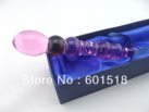 Розовый двойной фаллоимитатор S2215 из стекла photo 1