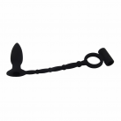 Силиконовый массажер простаты с кольцом и вибрацией photo 1