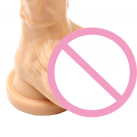 Реалістичний фалоімітатор із силікону з прососкою photo 1