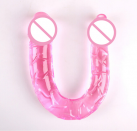 Силіконовий подвійний фалоімітатор, колір синій photo 3