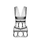 Бодістокінг-сукня Passion BS089 black, міні, плетіння у вигляді павутини photo 5