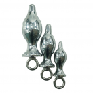 Анальная пробка металлическая - 3 шт.  photo 3