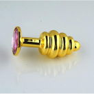 Анальная пробка металлическая спиральная photo 1