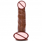 Великий реалістичний фалоімітатор із силікону на присосці, колір коричневий photo 6