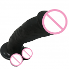 Фаллоимитатор. Реалистичный. Силикон. Черный. На присоске. photo 3