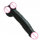 Фаллоимитатор. Реалистичный. Силикон. Черный. На присоске. photo 1