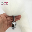 Анальная пробка с белым хвостом photo 6