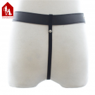 Кожаные трусики с металлическим кольцом. Стринги. photo 1