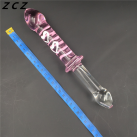 Розовый двойной фаллоимитатор ZCZ WQ1607 из стекла photo 3