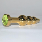 Анальная пробка с 3 шариками металлическая photo 1