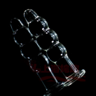 Анальная пробка с шариками прозрачная photo 4