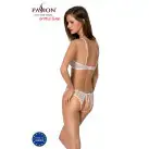 Комплект: бра, трусики з ажурним декором та відкритим кроком Ursula Set white XXL/XXXL — Passion photo 2