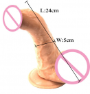 Реалістичний фалоімітатор, 24 х 5 см, 3 кольори photo 3