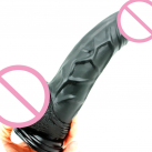 Реалістичний великий фалоімітатор, колір тілесний/коричневий/чорний photo 4