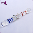 Двойной фаллоимитатор из стекла, 23 х 3.5 см photo 3