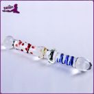 Двойной фаллоимитатор из стекла, 23 х 3.5 см photo 4