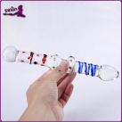 Двойной фаллоимитатор из стекла, 23 х 3.5 см photo 1