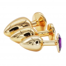 Анальные пробки из нержавеющей стали с кристалами - 3шт. photo 6