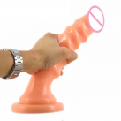 Огромный реалистичный фаллоимитатор Butt Plug, три цвета, 24.2 х 5.1 см photo 1