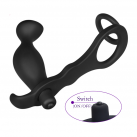 Силиконовый анальный вибратор с двойным кольцом photo 3