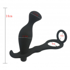 Силиконовый анальный вибратор с двойным кольцом photo 6