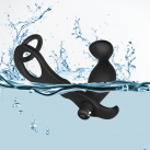 Силиконовый анальный вибратор с двойным кольцом photo 5