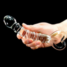 Стеклянный фаллоимитатор с сердцем, прозрачный photo 2