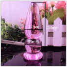 Анальная пробка стеклянная розовая photo 3