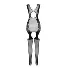 Ажурний бодістокінг з панчохами Passion BS082 black photo 4