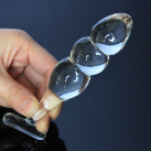 Прозрачные стеклянные анальные шарики photo 2