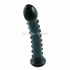 Черный фаллоимитатор из стекла Butt Plug photo 1