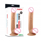 Супер реалістичний величезний фалоімітатор King Size Soft Ribbed на присосці, водонепроникний photo 2