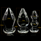 Анальные стеклянные пробки, 3 шт./компл.  photo 2