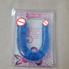 Двойной реалистичный фаллоимитатор U-образной формы "Дракон", цвет синий photo 6