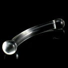 Подвійний фалоімітатор із термостійкого скла, прозорий photo 1