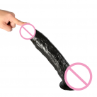 Фалоімітатор реалістичний чорний 31 см*6 см photo 4