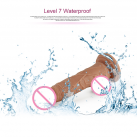 Силиконовый реалистичный фаллоимитатор с 8 режимами вибрации и дистанционным пультом управления photo 6