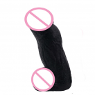 Супер большой силиконовый фаллоимитатор на присоске, цвет черный, 27.5 х 8 см photo 2