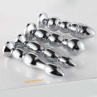 Металлические анальные пробки с шариками photo 4