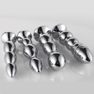 Металлические анальные пробки с шариками photo 1