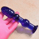 Стеклянный фаллоимитатор, цвет синий photo 2