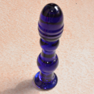 Стеклянный фаллоимитатор, цвет синий photo 1