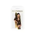 Бодістокінг Penthouse High stakes XL Black, мінісукня, квітковий декор, глибоке декольте, панчохи photo 3