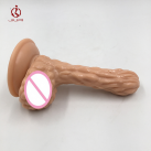 Силиконовый реалистичный фаллоимитатор на присоске, цвет телесный photo 3