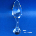 Стеклянный анальный плагин, 140 на 45 мм photo 2