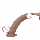 Реалістичний великий фалоімітатор Qise із силікону з присоскою photo 1