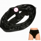 Черные блестящие трусики ST425 с фаллосом photo 2