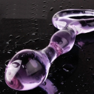 Анальные шарики из фиолетового стекла photo 3