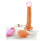 Реалістичний фалоімітатор з еякуляцією та вібрацією на присосці photo 1