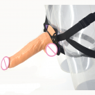 Страпон на ремешках с большим реалистичным фаллоимитатором на присоске, 24 х 6 см photo 2